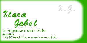 klara gabel business card